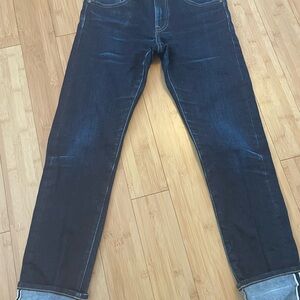 Uniqlo Women’s selvedge edge Dark Blue Jeans denim 29x32